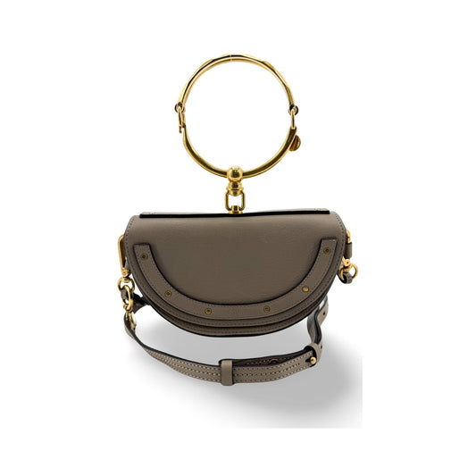 Chloe Nile Leather, Brown, Leather, Crossbody Bag