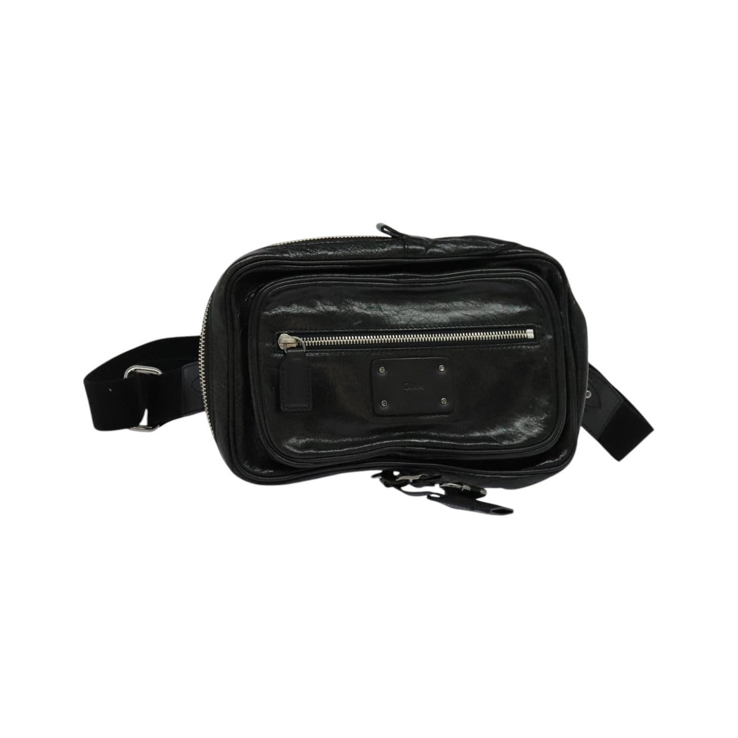 Chloe Paddington Body Leather, Black, Leather, Shoulder Bag