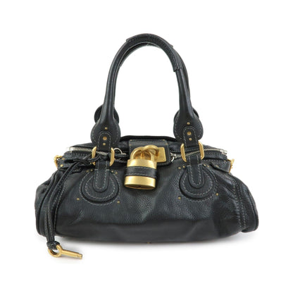 Chloe Paddington Body Leather, Black, Leather, Handbag