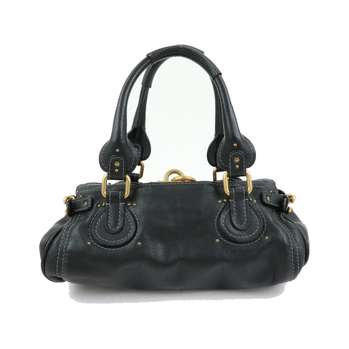 Chloe Paddington Body Leather, Black, Leather, Handbag