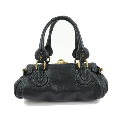 Chloe Paddington Body Leather, Black, Leather, Handbag