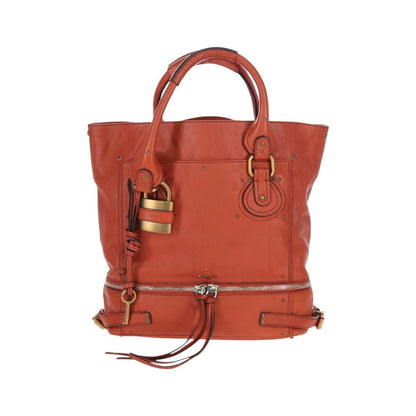 Chloe Paddington Leather, Orange, Leather, Tote Bag