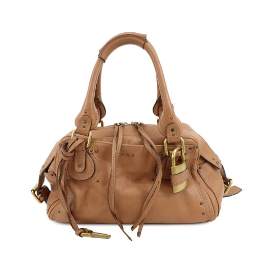 Chloe Paddington Leather, Brown, Leather, Tote Bag