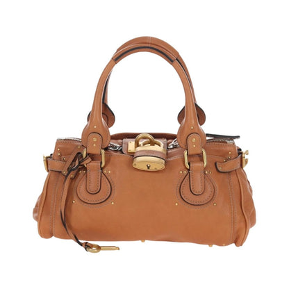 Chloe Paddington Leather, Brown, Leather, Tote Bag