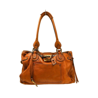 Chloe Paddington Lock Leather, Brown, Leather, Handbag