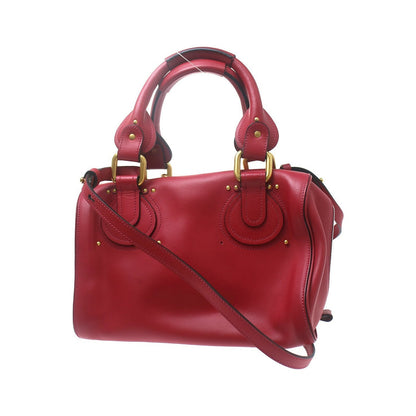 Chloe Paddington Lock Leather, Red, Leather, Handbag