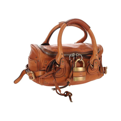Chloe Paddington Lock Leather, Orange, Leather, Handbag
