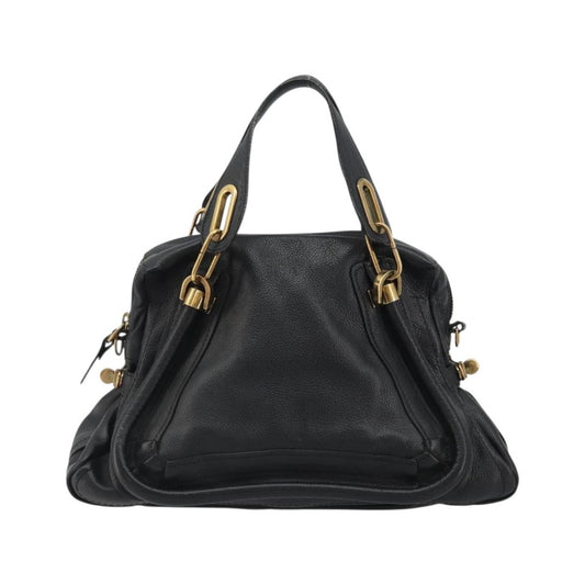 Chloe Paraty Quilted Leather, Black, Leather, Handbag