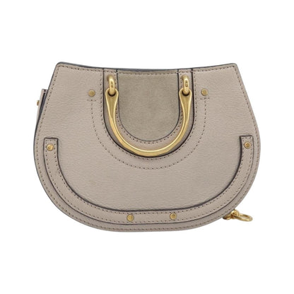 Chloe Pixie Belt Leather and Suede, Beige, Leather, Handbag