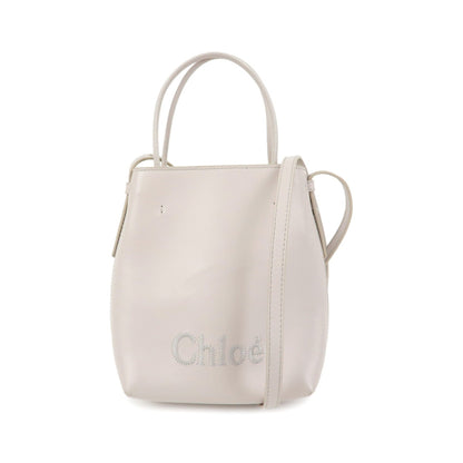 Chloe Sense Leather, Pink, Leather, Tote Bag