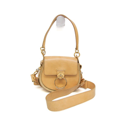 Chloe Tess Suede with Leather, Beige, Leather, Handbag