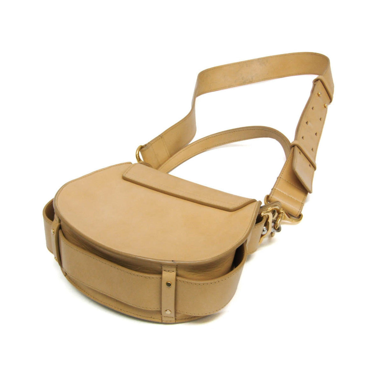 Chloe Tess Suede with Leather, Beige, Leather, Handbag