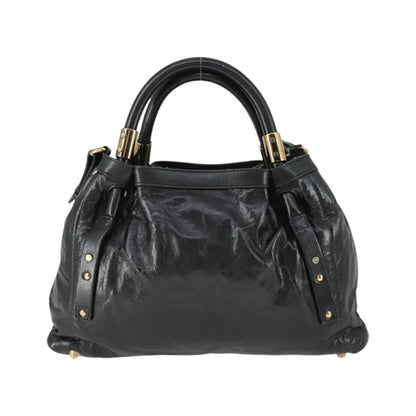 Chloe Victoria Leather, Black, Leather, Handbag