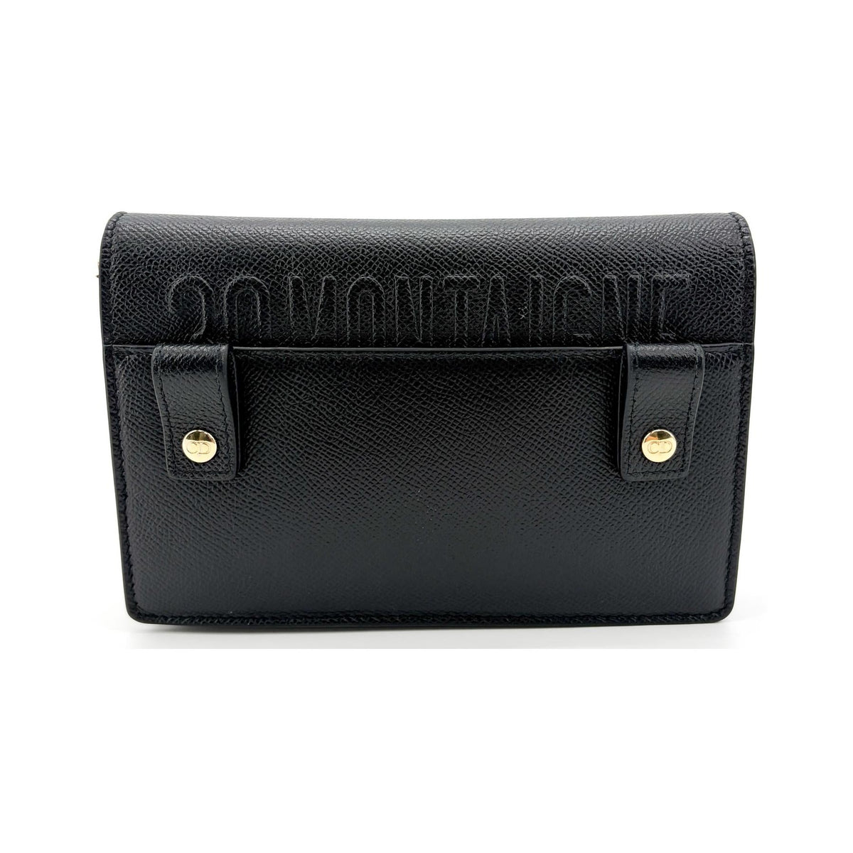 Christian Dior 30 Montaigne 2-in-1 Leather, Black, Calfskin, Clutch