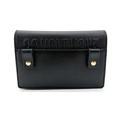 Christian Dior 30 Montaigne 2-in-1 Leather, Black, Calfskin, Clutch