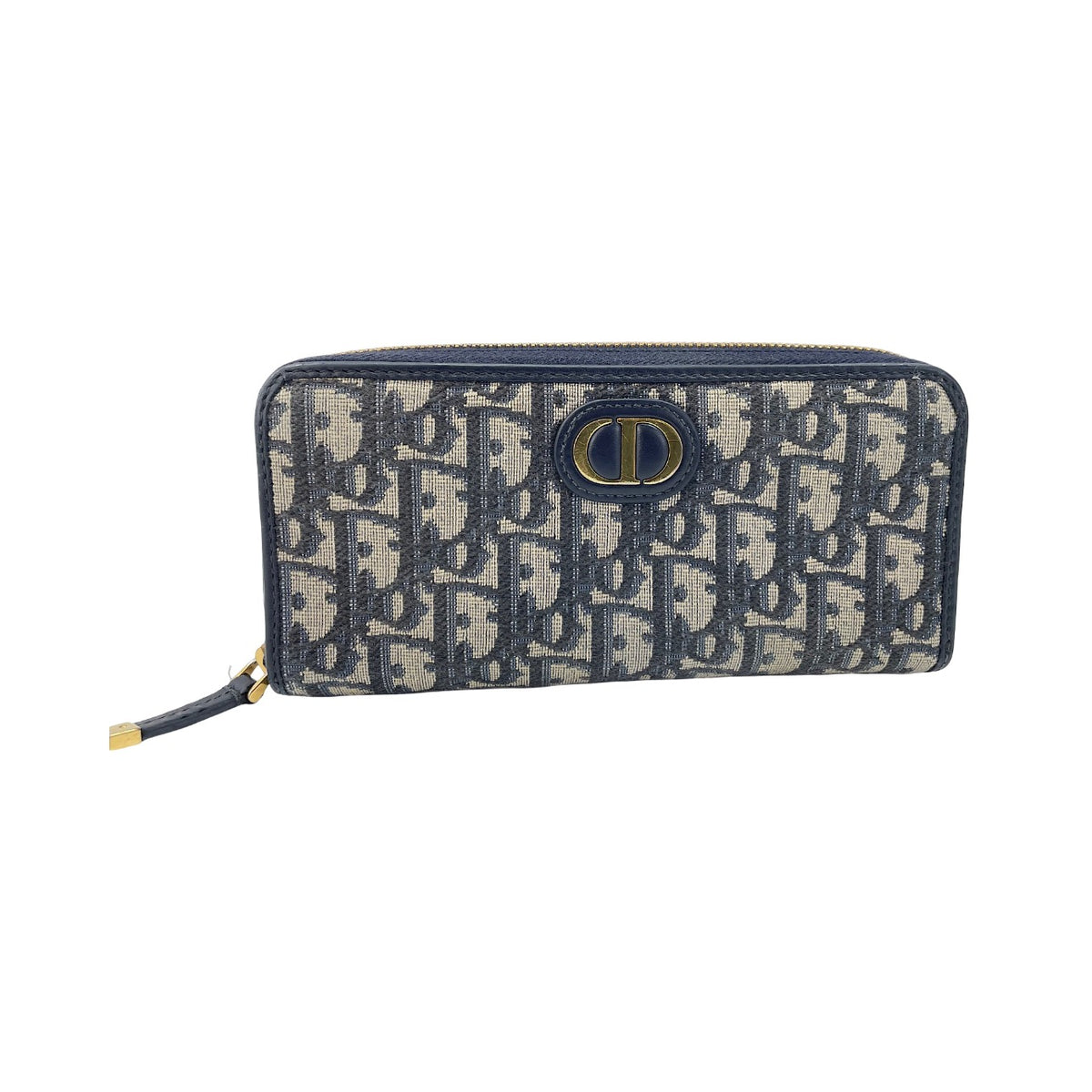 Christian Dior 30 Montaigne Voyageur canvas, Navy, Canvas, Wallet