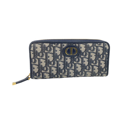 Christian Dior 30 Montaigne Voyageur canvas, Navy, Canvas, Wallet