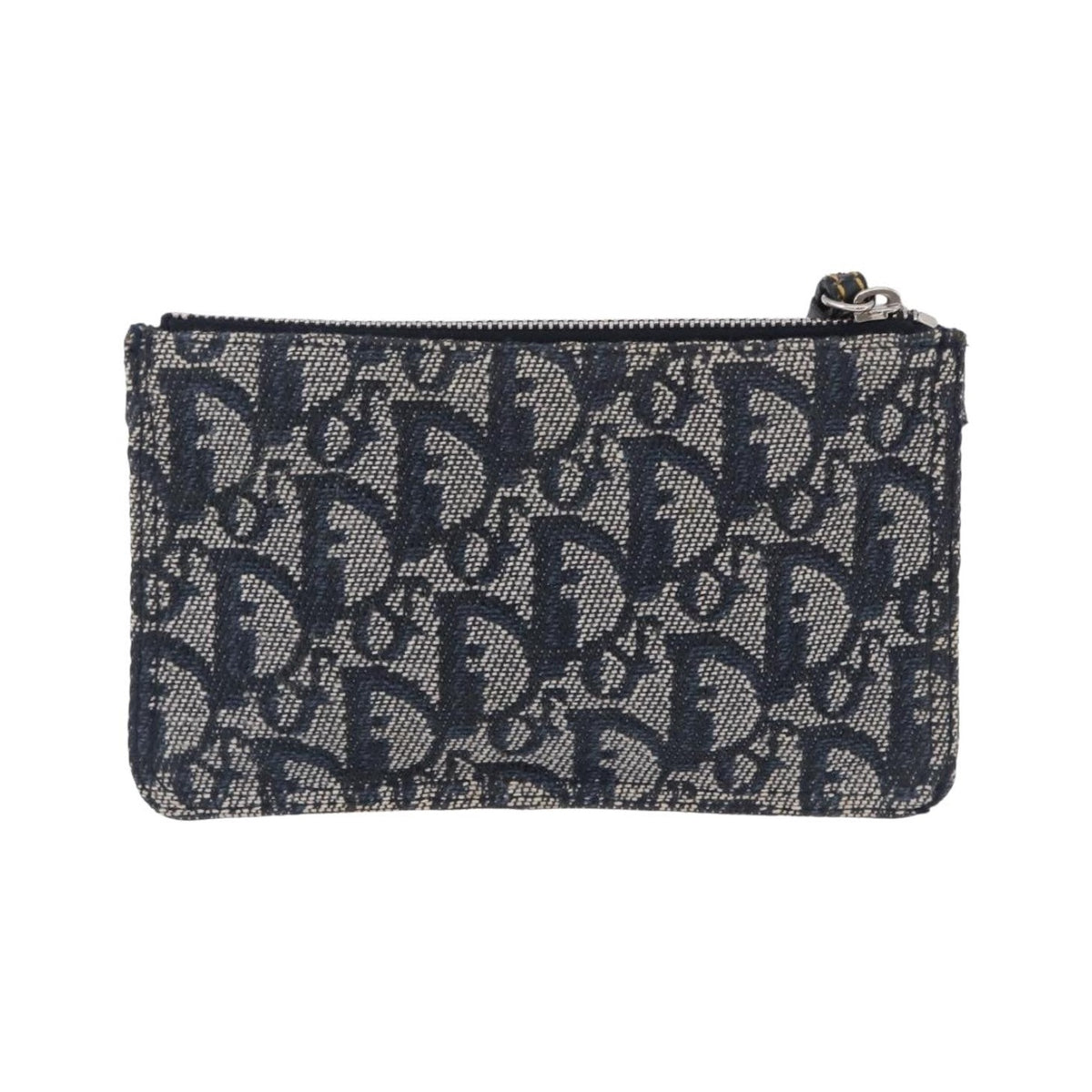 Christian Dior A5 Pouch Oblique Canvas, Navy, Canvas, Clutch