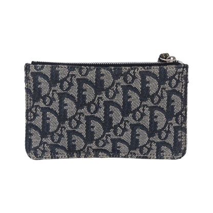 Christian Dior A5 Pouch Oblique Canvas, Navy, Canvas, Clutch