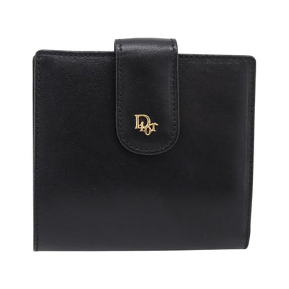 Christian Dior Bifold Card Holder Leather, Black, Leather, Card Holder