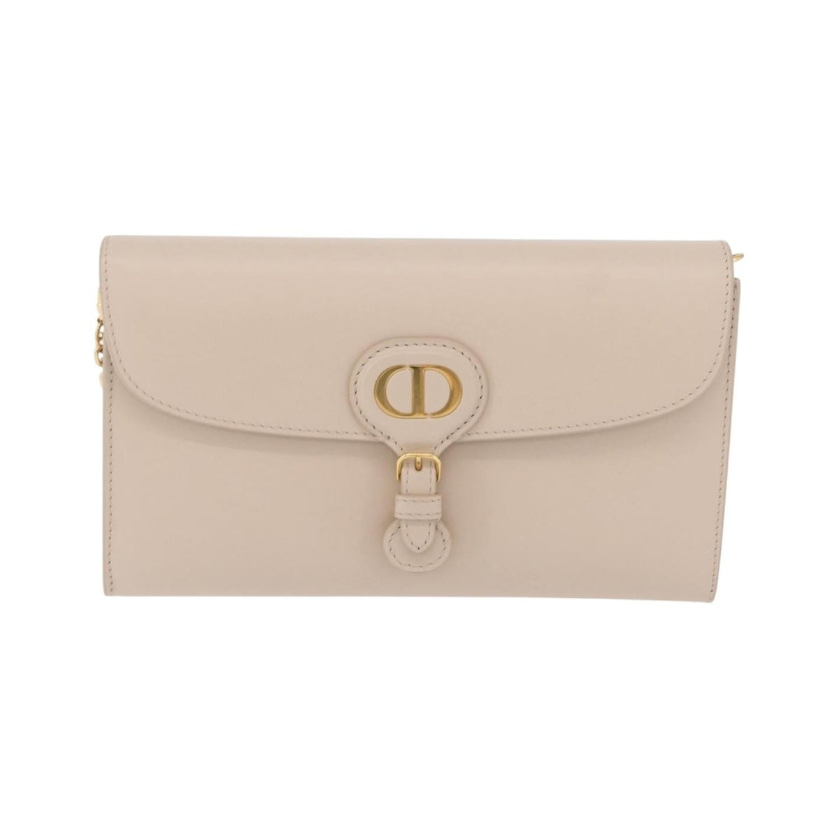 Christian Dior Bobby Flap Leather, Beige, Leather, Shoulder Bag