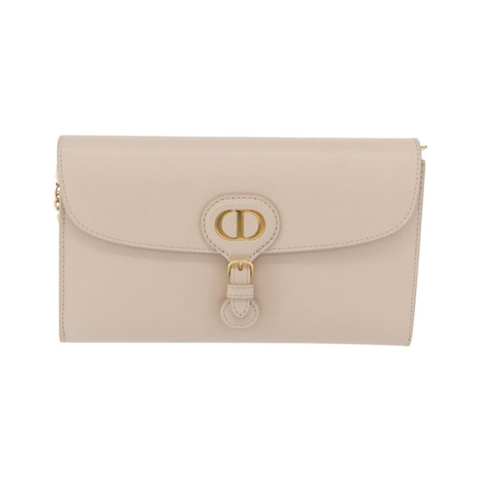 Christian Dior Bobby Flap Leather, Beige, Leather, Shoulder Bag