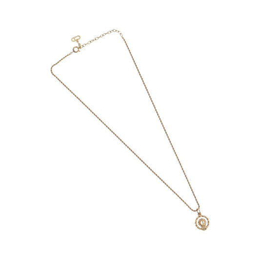 Christian Dior CD Pendant Gold-plated, Gold, Gold Plated, Necklace