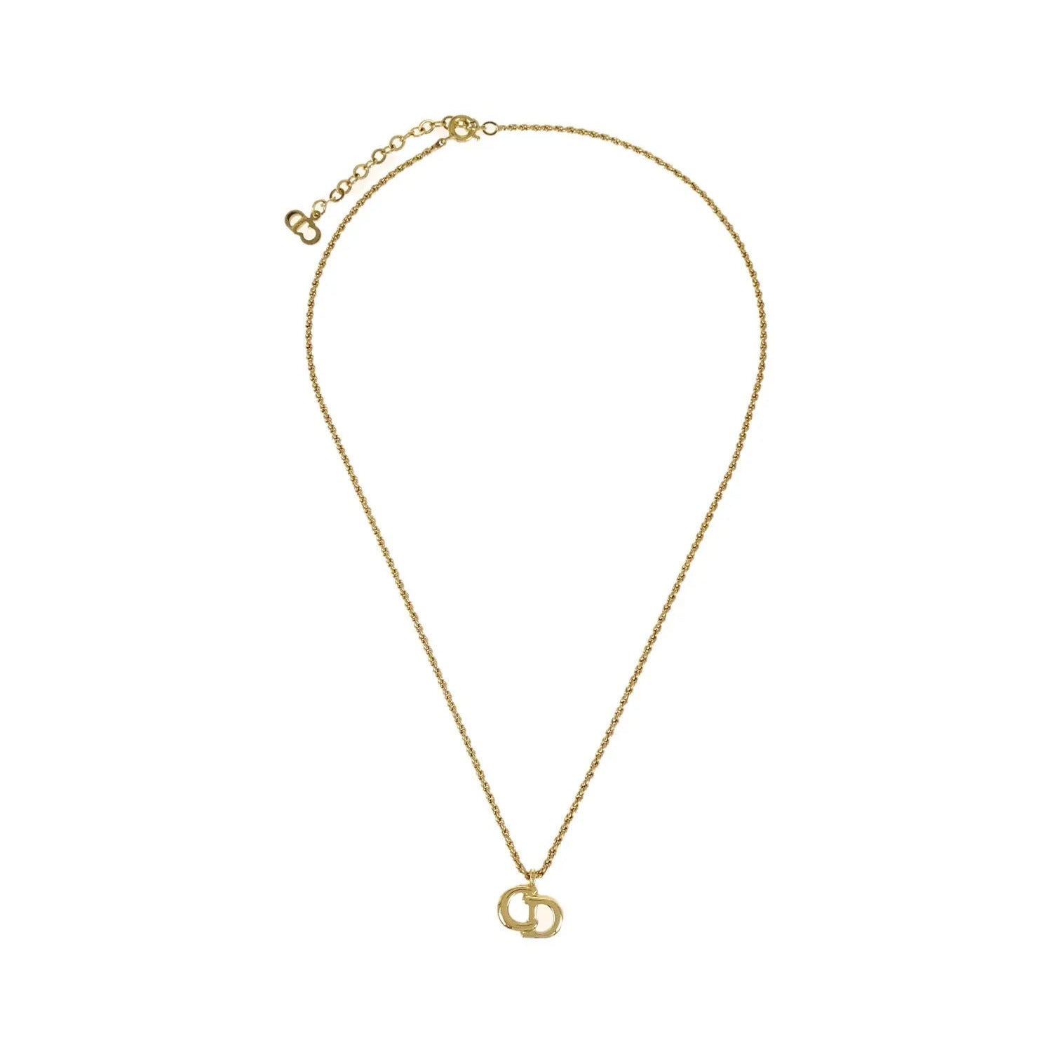 Christian Dior CD Pendant Gold-plated, Gold, Gold Plated, Necklace