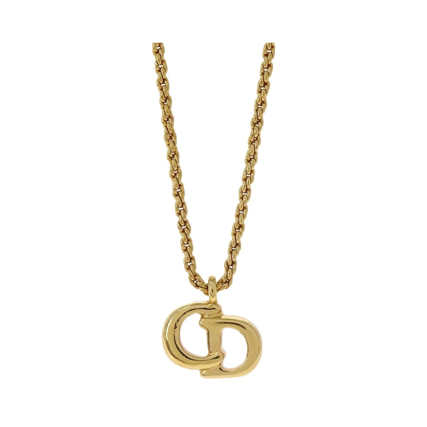 Christian Dior CD Pendant Gold-plated, Gold, Gold Plated, Necklace