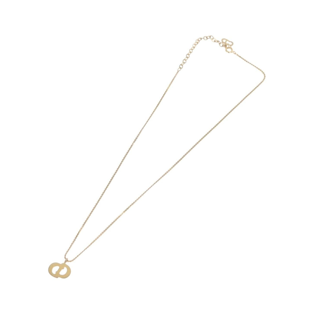 Christian Dior CD Pendant Metal, Gold, Metal, Necklace