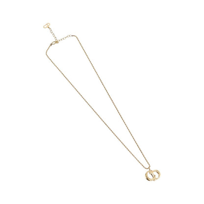 Christian Dior CD Pendant Metal, Gold, Metal, Necklace