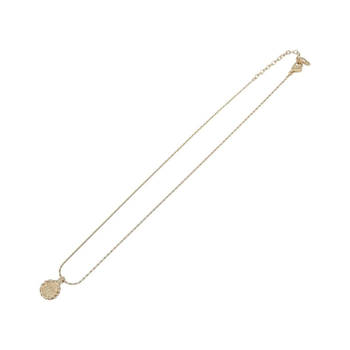 Christian Dior CD Pendant Metal, Gold, Metal, Necklace
