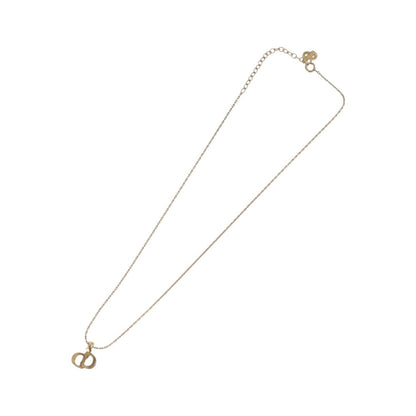 Christian Dior CD Pendant Metal and Crystals, Gold, Metal, Necklace