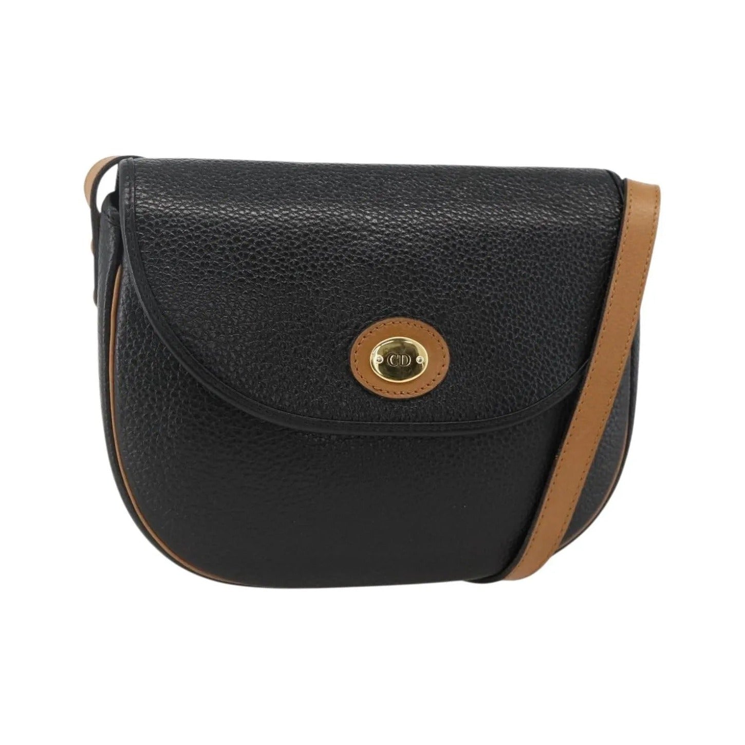 Christian Dior CD Shoulder bag Leather, Black, Leather, Shoulder Bag