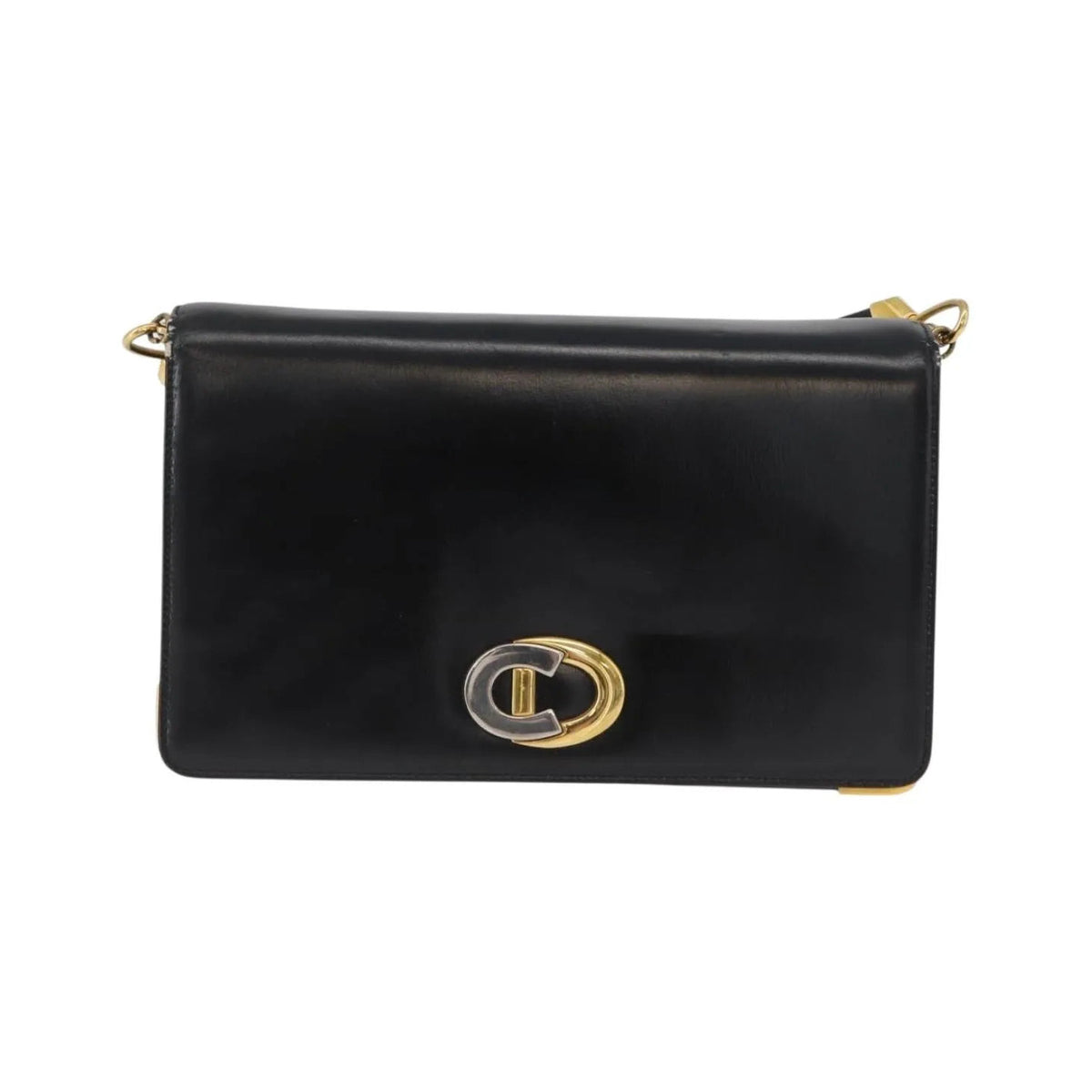 Christian Dior CD Shoulder bag Leather, Black, Calfskin, Shoulder Bag