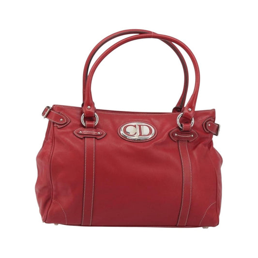 Christian Dior CD Shoulder bag Leather, Red, Leather, Shoulder Bag
