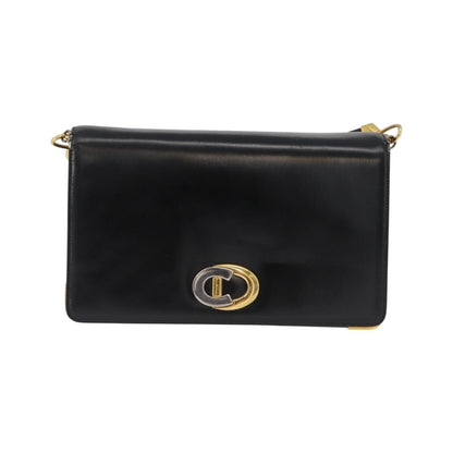 Christian Dior CD Shoulder bag Leather, Black, Calfskin, Shoulder Bag