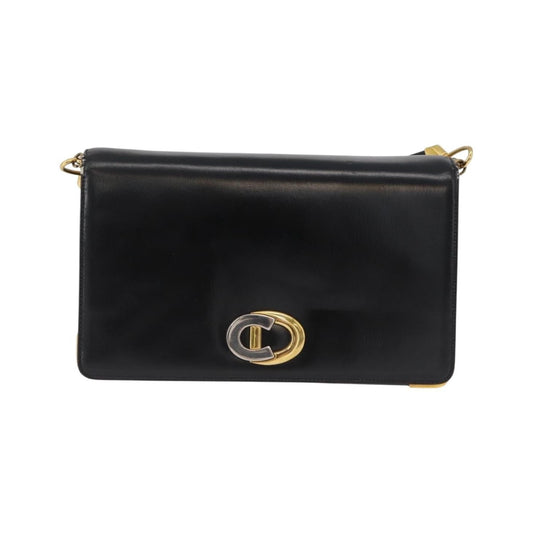 Christian Dior CD Shoulder bag Leather, Black, Calfskin, Shoulder Bag