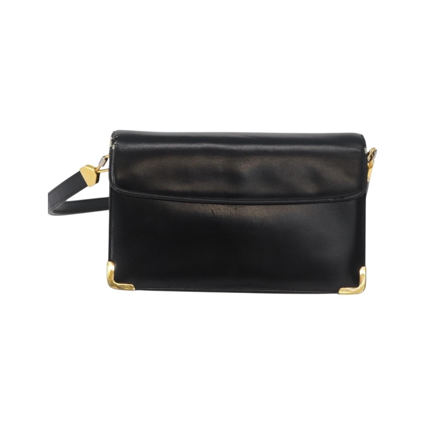 Christian Dior CD Shoulder bag Leather, Black, Calfskin, Shoulder Bag