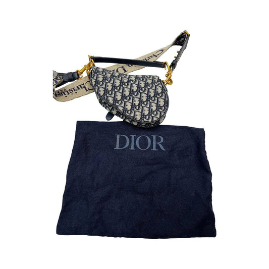 Christian Dior Dior Saddle Boxy Bag Plum Dior Oblique, Gray, Leather, Handbag