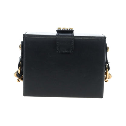 Christian Dior Dioraddict Lockbox Printed Leather, Black, Leather, Shoulder Bag