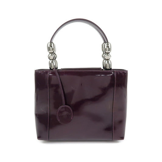 Christian Dior Handbag Leather, Purple, Patent Leather, Handbag