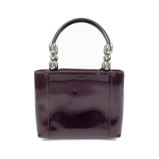 Christian Dior Handbag Leather, Purple, Patent Leather, Handbag