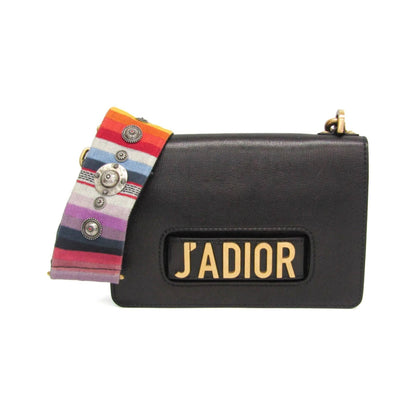 Christian Dior J'Adior Flap Leather, Black, Leather, Shoulder Bag