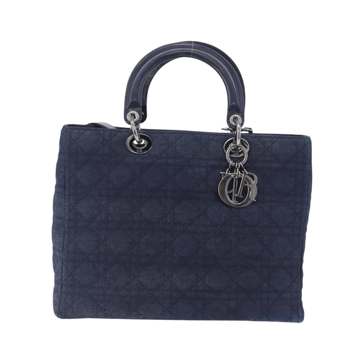 Christian Dior Lady Dior Denim, Blue, Denim, Handbag