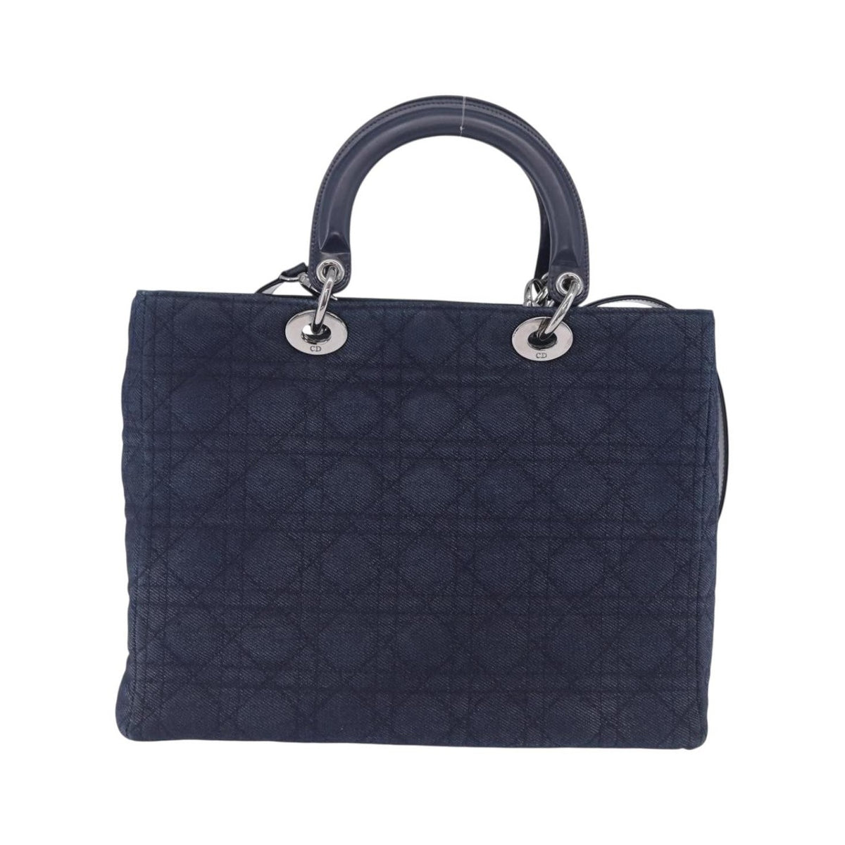 Christian Dior Lady Dior Denim, Blue, Denim, Handbag