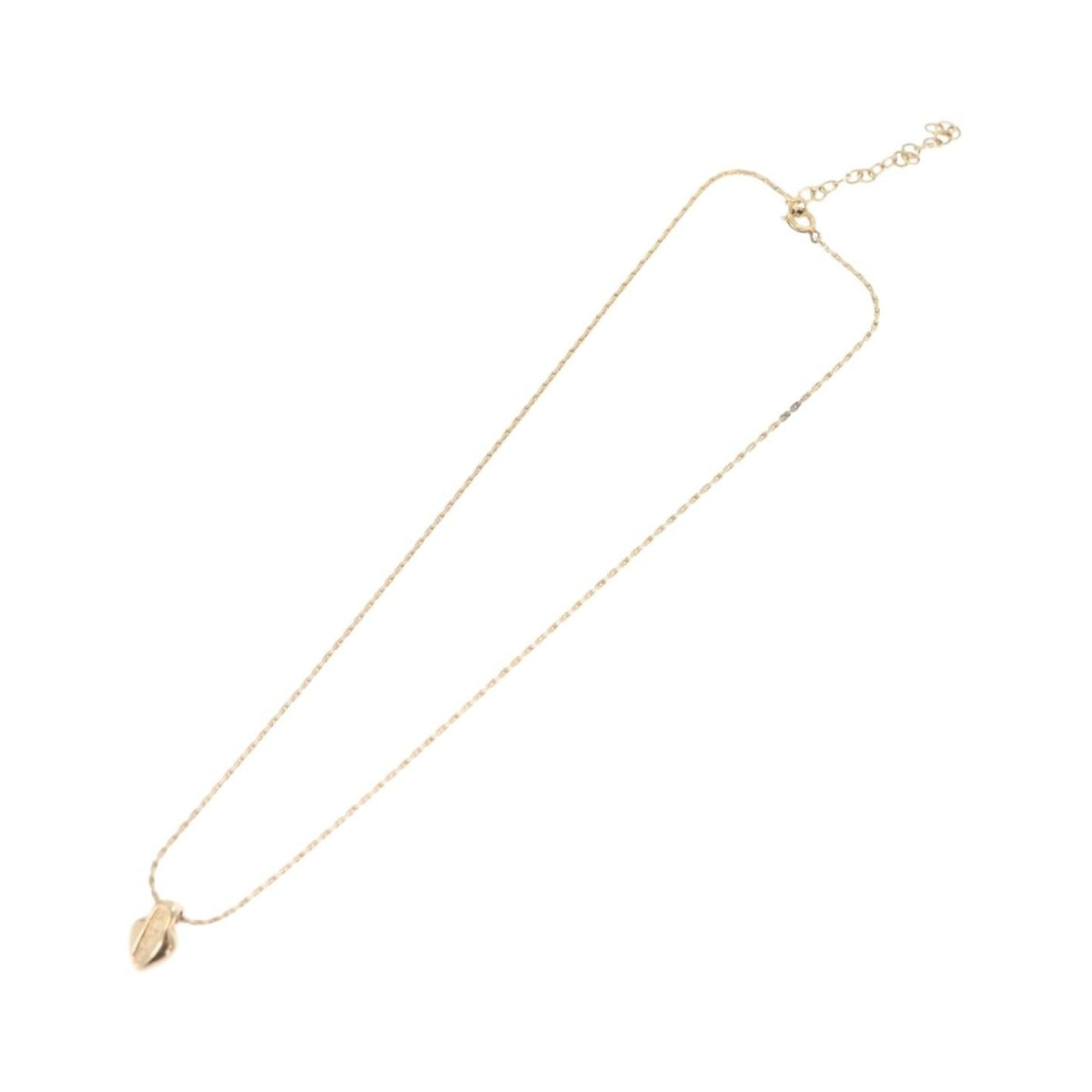 Christian Dior Logo Heart Pendant Metal, Gold, Metal, Necklace