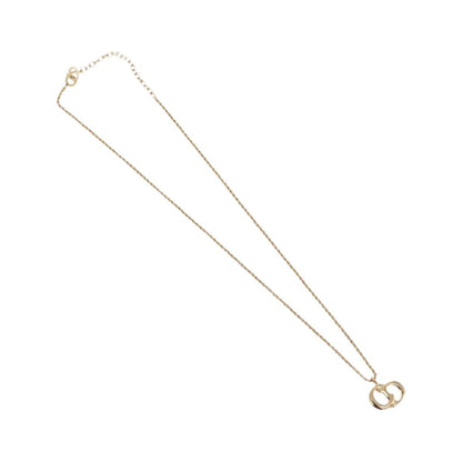 Christian Dior Logo Pendant Metal, Gold, Metal, Necklace