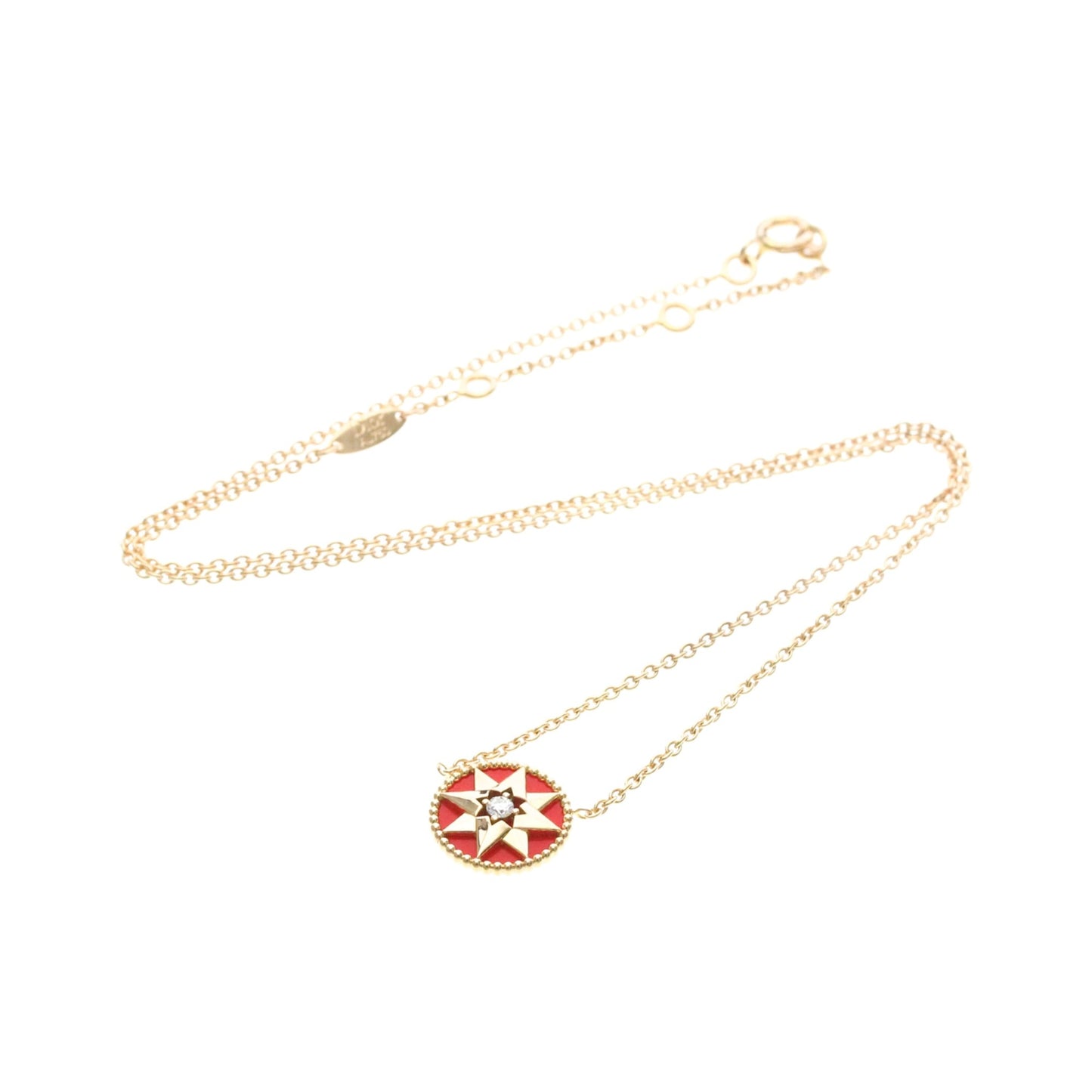 Christian Dior Rose des Vents 18K Rose Gold with Diamonds, Gold, Pink Gold, Necklace