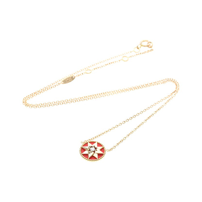 Christian Dior Rose des Vents 18K Rose Gold with Diamonds, Gold, Pink Gold, Necklace